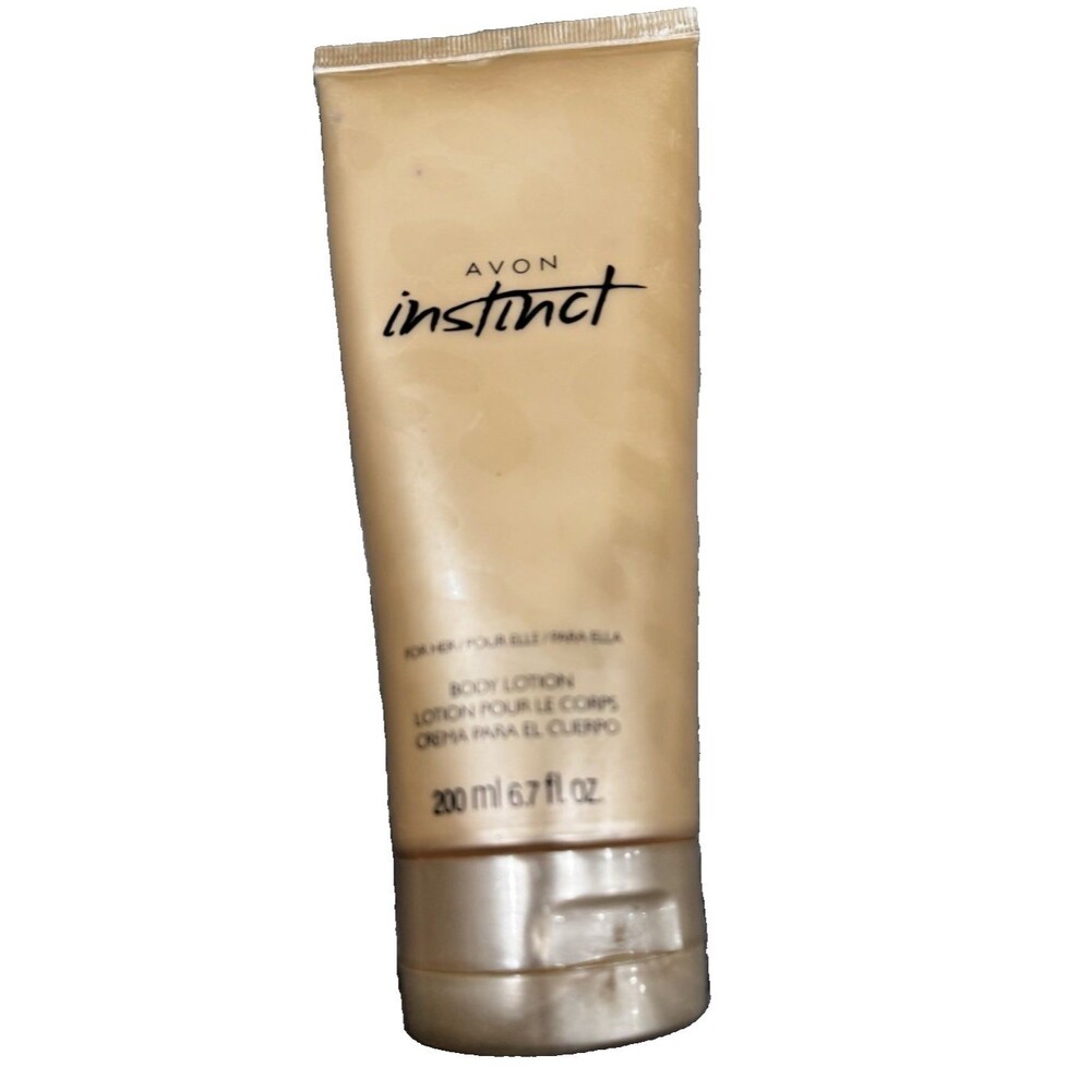 Avon Instinct Body Lotion For Her 6.7oz 200ml Gold Tube New